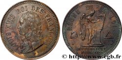 LOUIS XVII Essai au module du décime ou jeton TTB+