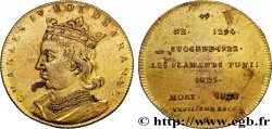 METALLIC SERIES OF THE KINGS OF FRANCE  Règne de CHARLES IV - 49 - frappe Louis XVIII en laiton n.d.