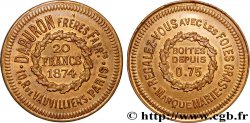 PUBLICITÉ ET JETONS PUBLICITAIRES 20 Francs, Daburon Frères Fabricants n.d.