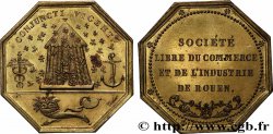 NORMANDIE - JETONS DU XIXe SIÈCLE Jeton octogonal Ar 30, société libre du commerce et de l’industrie de Rouen n.d.