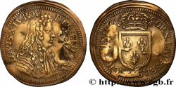 LOUIS XIV LE GRAND ou LE ROI SOLEIL Cornelius Lauffer, jeton de compte n.d.