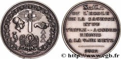 FRANC - MAÇONNERIE METZ, L’ECOLE DE LA SAGESSE ET LE TRIPLE ACCORD REUNIT, refrappe n°136 n.d.