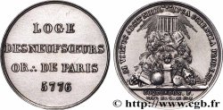 FREEMASONRY Loge des Neuf Sœurs, refrappe n°96 1776 (5776)