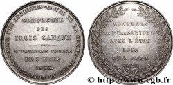 CANALI E TRASPORTO FLUVIALE Compagnie des trois canaux, refrappe (1835)