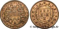 TOURAINE - NOBLESSE ET VILLES Jeton Cu 27, Isaac Touchelée, maire de Tours SUP