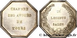 TOURAINE - NOBLESSE ET VILLES Jeton octogonal Ar 30, avoués de Tours SUP
