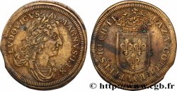 LOUIS XIV LE GRAND ou LE ROI SOLEIL Lazare Gottlieb Lauffer, jeton de compte n.d.