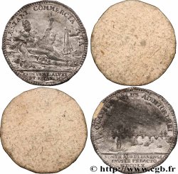 ORLÉANAIS - Nobility and towns Communauté des marchands de la Loire, lot de deux tirages unifaces en étain (essai) XF