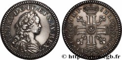 III REPUBLIC Essai de métal et de module au type de Louis XV frappé brillant n.d.
