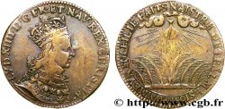 SACRE À REIMS Jeton Cu 25, sacre de Louis XIV TB