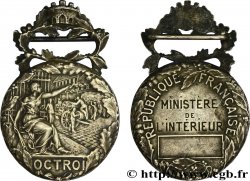 TROISIÈME RÉPUBLIQUE Ministère de l’intérieur, insigne de l’octroi avec barette AU