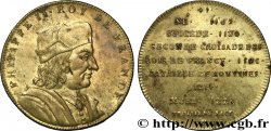 SÉRIE MÉTALLIQUE DES ROIS DE FRANCE Règne de PHILIPPE AUGUSTE - 41 - Émission de Louis XVIII SUP