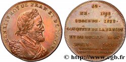 SÉRIE MÉTALLIQUE DES ROIS DE FRANCE Règne de HENRI IV - 63 - frappe Louis XVIII , lourde n.d.
