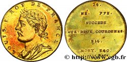 SÉRIE MÉTALLIQUE DES ROIS DE FRANCE Règne de LOUIS Ier dit le Pieux - 24 - Émission de Louis XVIII SPL