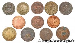 LOTS Lot de douze jetons, métaux et état divers 