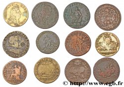LOTS Lot de douze jetons, métaux et état divers 