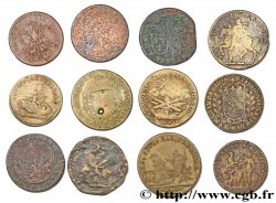 LOTS Lot de douze jetons, métaux et état divers 