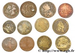 LOTS Lot de douze jetons, métaux et état divers 