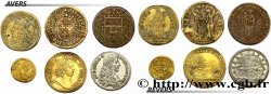 LOTS Six jetons royaux, métaux et états divers 