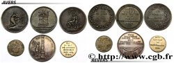 LOTTE Lot de six jetons allemands états et métaux divers 