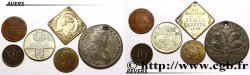 LOTES Lot de six jetons allemands états et métaux divers 