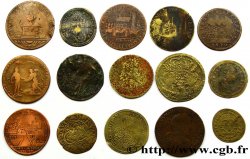 LOTS Lot de quinze jetons royaux états et métaux divers 