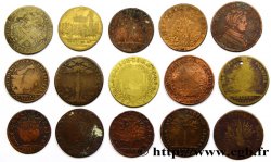 LOTS Lot de quinze jetons royaux états et métaux divers 
