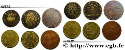 LOTS Lot de six jetons royaux états et métaux divers 