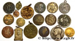 LOTS Lot de dix-huit jetons XIX et XXe, métaux et états divers 