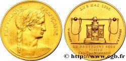 QUATRIÈME RÉPUBLIQUE Médaille de visite en or à la Monnaie de Paris par Delannoy FDC65