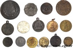 LOTS Lot de quinze jetons des XIXe et XXe siècle états et métaux divers 