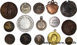 LOTS Lot de quinze jetons des XIXe et XXe siècle états et métaux divers 