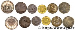 LOTS Lot de six jetons allemands, métaux et états divers 