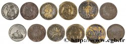 LOTS Lot de six jetons royaux, métaux et états divers 