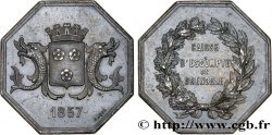 BANQUES PROVINCIALES Jeton octogonal AR 35 poinçon abeille, Caisse d’escompte de Grenoble 1857
