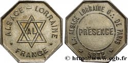 FRANC - MAÇONNERIE Jeton de présence, loge Alsace Lorraine 1872