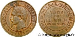 SECONDO IMPERO FRANCESE Module de dix centimes, Visite impériale à Lille les 23 et 24 septembre 1853 1853