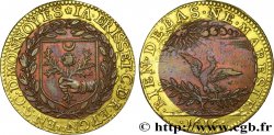 COUR DES MONNAIES DE PARIS Jeton bimétallique, Jacques Brisset, général en la Cour des monnaies AU