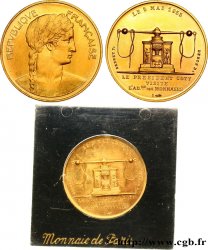 QUATRIÈME RÉPUBLIQUE Médaille de visite en or à la Monnaie de Paris par Delannoy 1955 