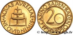 GERMANY - BADEN BADEN CASINO Jeton de 20 marks fST