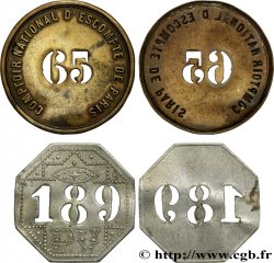 LOTS Lot de 2 jetons de présence à identifier TTB