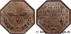 BOURGOGNE - VILLES ET NOBLESSE Jeton octogonal CU 29, Société des sciences historiques et naturelles de l’Yonne 1847