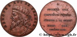 SÉRIE MÉTALLIQUE DES ROIS DE FRANCE Règne de MEROVÉE - 3 - Émission LOUIS XVIII SUP