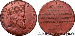 SÉRIE MÉTALLIQUE DES ROIS DE FRANCE Règne de CLOVIS - 5 - frappe Louis XVIII, lourde n.d.