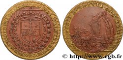 NORMANDIE (GOUVERNEURS DE...) Jeton bimétallique module 28, Jean Louis Nogaret de La Valette, duc d’Épernon, gouverneur de 1587 à 1588 1588
