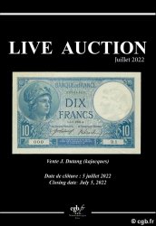 Live Auction Billets Juillet 2022 CORNU Joël, DESSAL Jean-Marc, RAMOS Fabienne