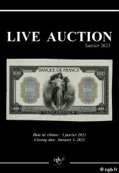 Live Auction Billets Janvier 2023 - à paraître CORNU Joël, DESSAL Jean-Marc, RAMOS Fabienne