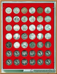 Box Monnaies Standard pour 42 monnaies de diamètre 29 mm  LINDNER