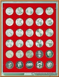 Box Monnaies Standard pour 30 monnaies diamètre 34 mm (Médailles touristiques) LINDNER