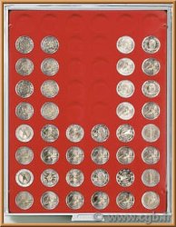 Box Monnaies Standard avec alvéoles ronds pour 54 monnaies de 2 Euro LINDNER